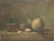 Jean Baptiste Simeon Chardin Pears Walnuts and a Glass of Wine (mk05) USA oil painting reproduction